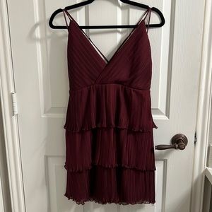 Altar’d State burgundy tiered dress